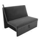 Sofá Cama 2 Lugares Belize Suede Cinza