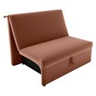 Sofá Cama 2 Lugares Belize Veludo Ferrugem