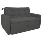 Sofá Cama 2 Lugares Bray Suede Cinza