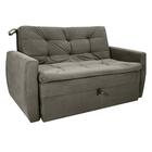 Sofá Cama 2 Lugares Bray Veludo Turkey Marrom