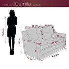 Sofá Cama 2 Lugares Camila Matrix Bege