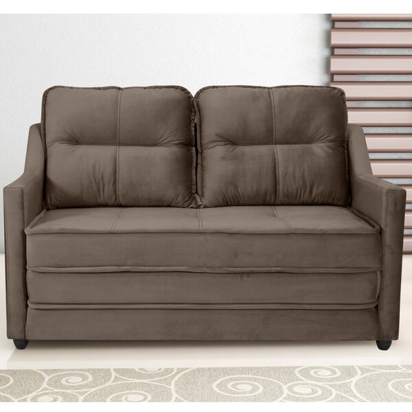 Sofá Cama 2 Lugares Camila Matrix Marrom Leroy Merlin