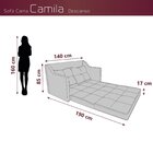 Sofá Cama 2 Lugares Camila Matrix Verde Menta