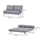 Sofá-cama 2 Lugares Casal Bergamo Cinza Claro