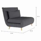 Sofá-cama 2 Lugares Casal Chiavari Cinza Escuro