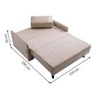 Sofá-cama 2 Lugares Casal Isis Linho Bege