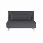 Sofá-cama 2 Lugares Casal Pisa Cinza Escuro