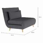 Sofá-cama 2 Lugares Casal Vicenza Cinza Escuro