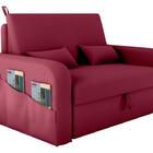 Sofá Cama 2 Lugares Com Bau 1,40 Mts Day Matrix  Vinho