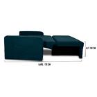 Sofá Cama 2 Lugares Com Braço Veludo Azul Petróelo Palermo  M