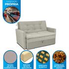 Sofá Cama 2 Lugares Com Braço Veludo Pavia Bege  Venezia  Mat