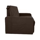 Sofá Cama 2 Lugares Com Braço Veludo Pavia Marrom  Palermo Ma