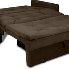 Sofá Cama 2 Lugares Com Braço Veludo Pavia Marrom  Venezia Ma