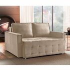 Sofá Cama 2 Lugares Em Suede 106cm M125 Suede/bege