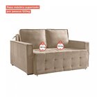 Sofá Cama 2 Lugares Em Suede 106cm M125 Suede/bege
