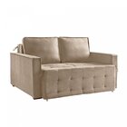 Sofá Cama 2 Lugares Em Suede 106cm M125 Suede/bege