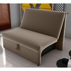 Sofá Cama 2 Lugares Ivan Veludo Cappuccino