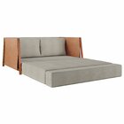 Sofá Cama 2 Lugares M-08 Cobre/linho Areia