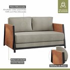 Sofá Cama 2 Lugares M-08 Preto/ Linho Areia