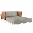 Sofá Cama 2 Lugares M-09 Cobre/linho Areia - Mais Decor