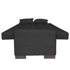 Sofá Cama 2 Lugares Para Sala De Estar Lisboa Suede Preto – D