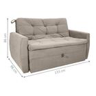 Sofá Cama 2 Lugares Piers Veludo Turkey Cappuccino