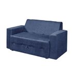 Sofá-cama 2 Lugares Pratik 5000 Mamflex Azul Suede