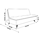 Sofá Cama 2 Lugares Reclinável Sala De Estar Madalena 190cm V