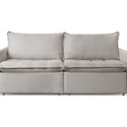 Sofá Cama 2 Lugares Retrátil 200cm Linho Cinza Califórnia Zur