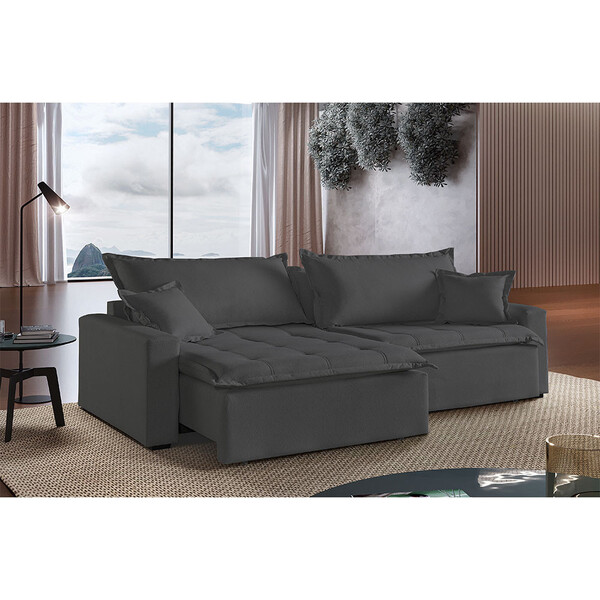 Sofá Cama 2 Lugares Retrátil E Reclinável Belize Mundial Esto