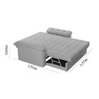 Sofá Cama 2 Lugares Roxane Matrix