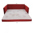 Sofá Cama 2 Lugares Suede Liso Trancoso  Suede Vermelho