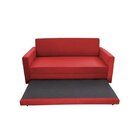 Sofá Cama 2 Lugares Suede Liso Trancoso  Suede Vermelho
