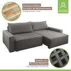 Sofá Cama 3 Em 1 2 Lugares 220cm Alfa Paropas By Ecosono Cinza