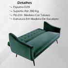 Sofa Cama 3 Lug Pes Tabaco 210 Cm 7019x1 Verde Dmobiliario