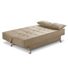Sofá Cama 3 Lugares 1,80m Diana Suede Bege Adonai Estofados