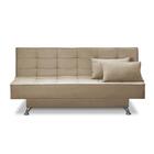 Sofá Cama 3 Lugares 1,80m Diana Suede Bege Adonai Estofados