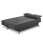 Sofá Cama 3 Lugares 1,80m Diana Suede Cinza Adonai Estofados