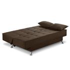 Sofá Cama 3 Lugares 1,80m Diana Suede Marrom Adonai Estofados