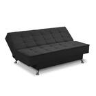 Sofá Cama 3 Lugares 1,80m Diana Suede Preto Adonai Estofados