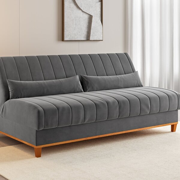 Sofá Cama 3 Lugares 1,80m Veludo Colors Grafite