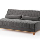 Sofá Cama 3 Lugares 1,80m Veludo Colors Grafite