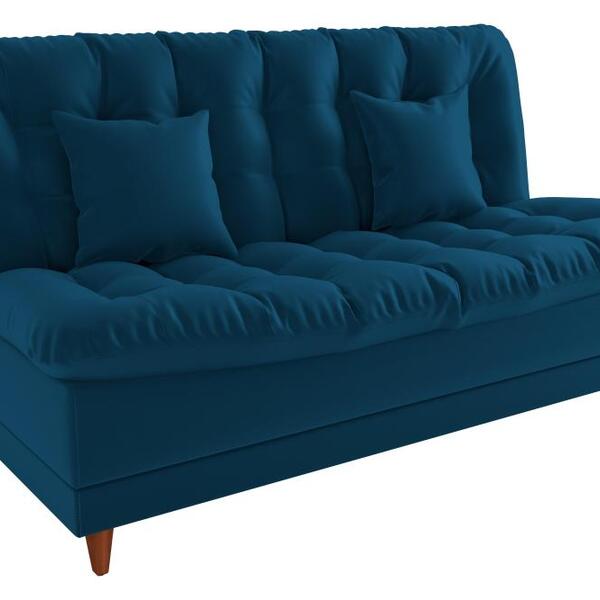 Sofá Cama 3 Lugares 1,85 Mts Duda Matrix Azul