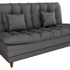 Sofá Cama 3 Lugares 1,85 Mts Duda Matrix Chumbo