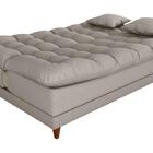 Sofá Cama 3 Lugares 1,85 Mts Duda Matrix Cinza
