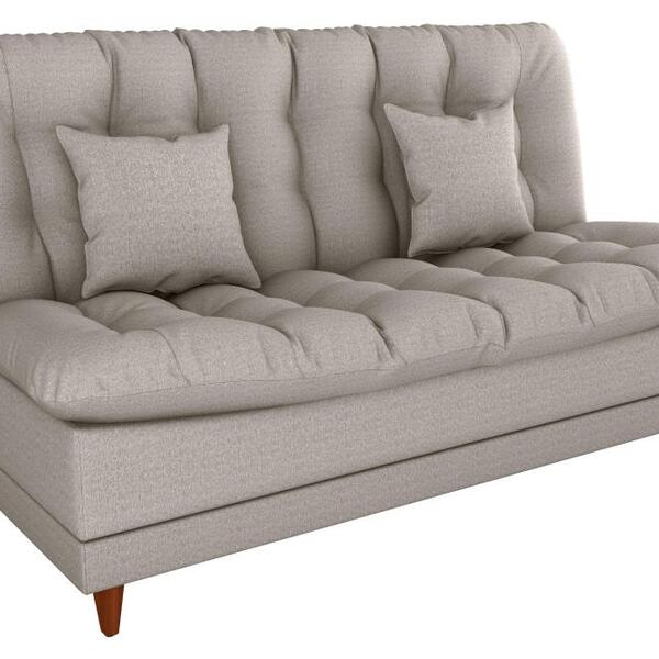 Sofá Cama 3 Lugares 1,85 Mts Duda Matrix Cinza