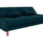 Sofá Cama 3 Lugares 1,90 Mts Blanca Matrix Petróleo