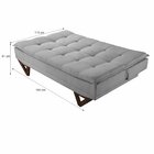 Sofá Cama 3 Lugares 180cm Dubai  Cinza
