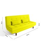 Sofá Cama 3 Lugares 190 Cm Sofanete Nabalina Amarelo