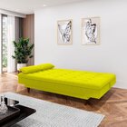 Sofá Cama 3 Lugares 190 Cm Sofanete Nabalina Amarelo
